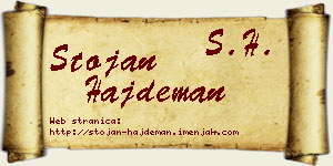 Stojan Hajdeman vizit kartica